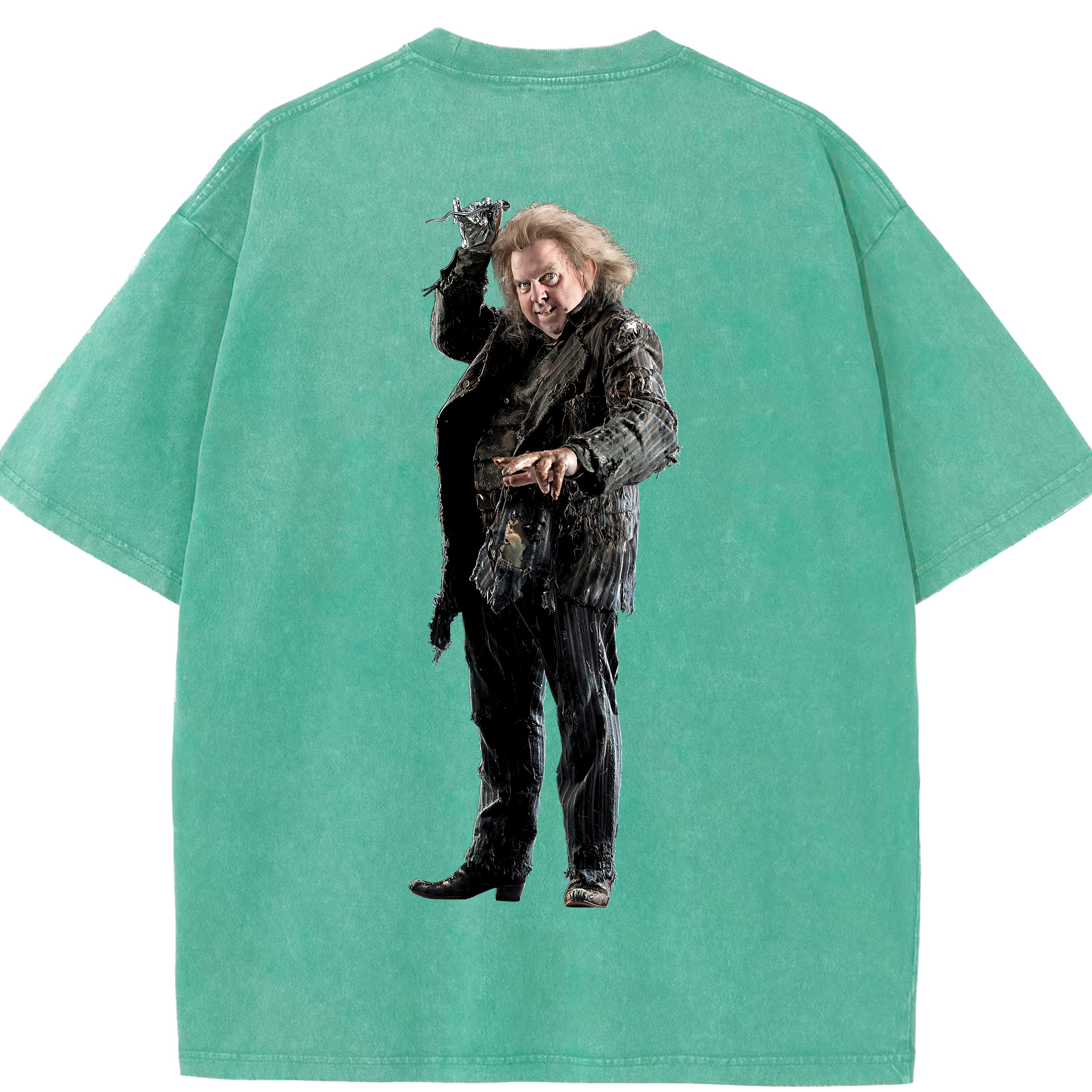 （画像用） Harry Potter ハリー・ポッターシリーズ 綿100% ヴィンテージ風 半袖Tシャツ（背面プリント）